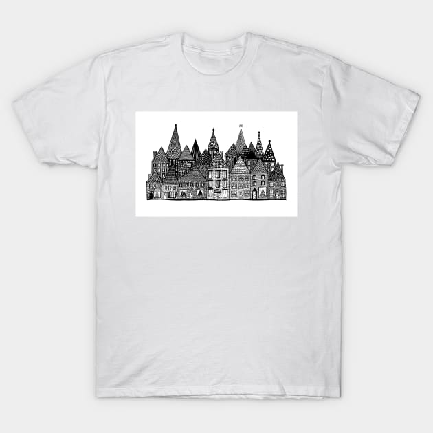 Medieval Village II T-Shirt by marilynllowe